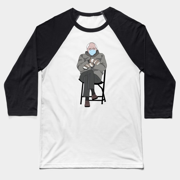 Bundled up Bernie Baseball T-Shirt by djhyman